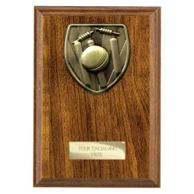 Cobra Plaque Cricket Award Walnut 175mm