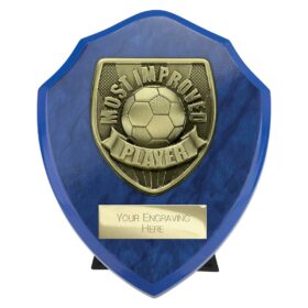 Cobra Shield Most Improved Player Award Azure Blue 125mm
