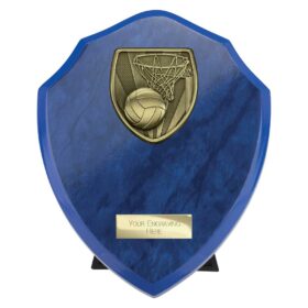 Cobra Shield Netball Award Azure Blue 175mm