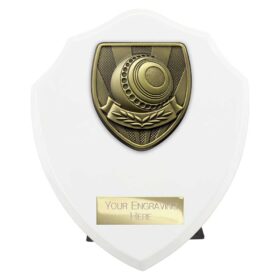 Cobra Shield Lawn Bowls Award Arctic White 150mm