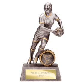 Stormer Rugby Female Award Antique Silver & Gold 160mm