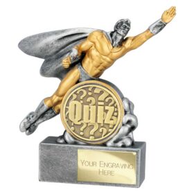 Hero Male Quiz Award Antique Silver 140mm
