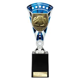 Cobra Star Cup Football Goal Keeper Silver & Blue 255mm