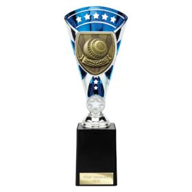 Cobra Star Cup Lawn Bowls Silver & Blue 255mm