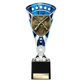 Cobra Star Cup Clay Pigeon Shooting Silver & Blue 230mm