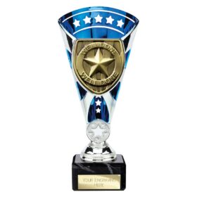 Cobra Star Cup Well Done Silver & Blue 210mm