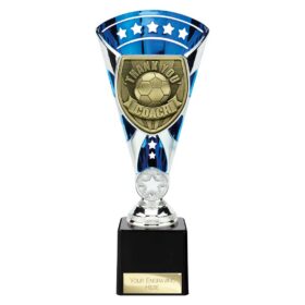 Cobra Star Cup Thank you Coach Silver & Blue 230mm