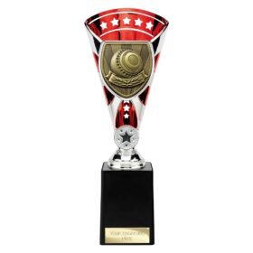 Cobra Star Cup Lawn Bowls Silver & Red 255mm
