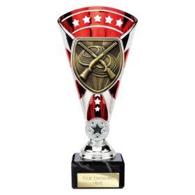 Cobra Star Cup Clay Pigeon Shooting Silver & Red 210mm