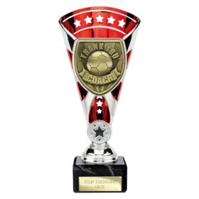Cobra Star Cup Thank you Coach Silver & Red 210mm