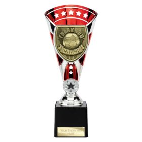 Cobra Star Cup Thank you Coach Silver & Red 230mm