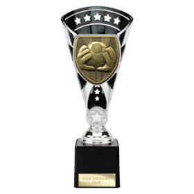Cobra Star Cup Football Goal Keeper Silver & Black 230mm