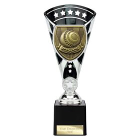 Cobra Star Cup Lawn Bowls Silver & Black 230mm