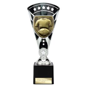 Cobra Star Cup Football Shirt & Ball Silver & Black 230mm