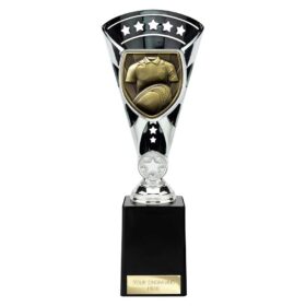 Cobra Star Cup Rugby Shirt & Ball Silver & Black 255mm