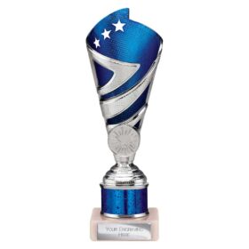 Hurricane Multisport Plastic Tube Cup Silver & Blue 200mm