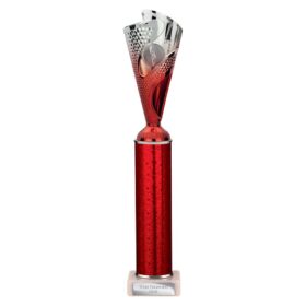 Rodeo Multisport Tube Trophy Silver & Red 365mm