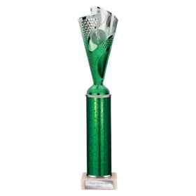 Rodeo Multisport Tube Trophy Silver & Green 340mm