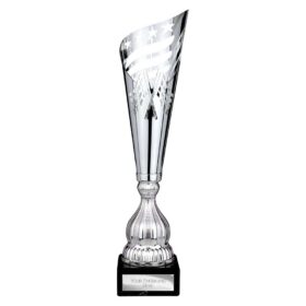 Monza Lazer Cut Metal Cup Silver 390mm