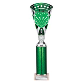 Cobra Star Multisport Tube Trophy Silver & Green 330mm