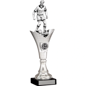 Male Football Figurine- Silver - 310mm