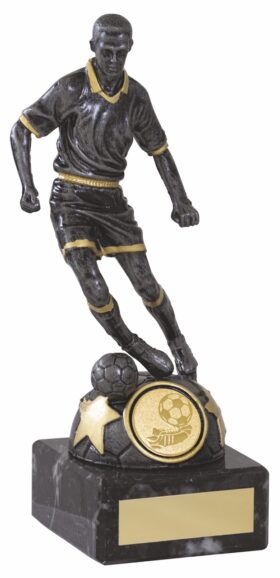 Male Football Figurine- Black/Gold-180mm