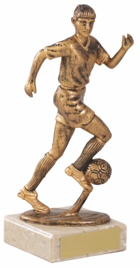Female Football Figurine- Antique Bronze/Gold-180mm