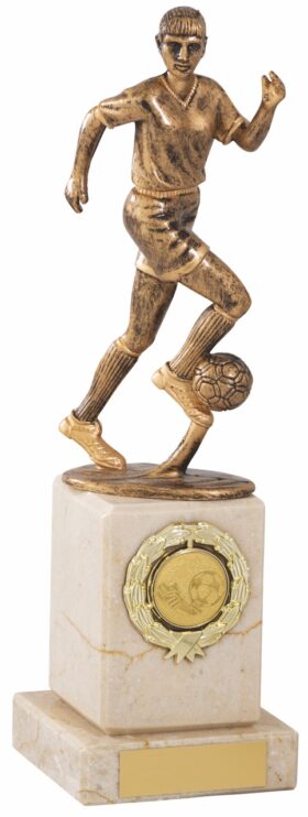 Female Football Figurine- Antique Bronze/Gold-255mm