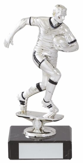 Male Rugby Figurine- Silver -150mm