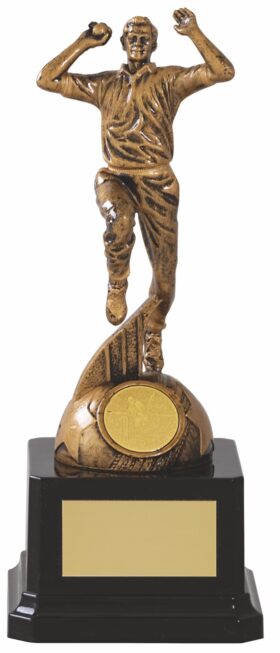 Male Cricket Figurine- Fielder - Antique Bronze-210mm