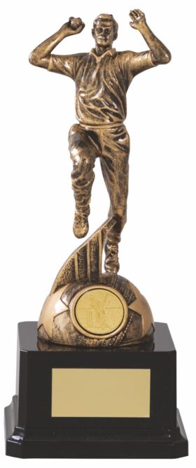 Male Cricket Figurine- Fielder - Antique Bronze-230mm