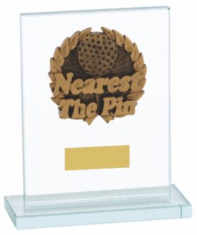 Golf Glass Trophy -Nearest the Pin -140mm