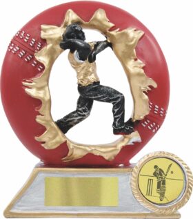 Male Cricket Figurine- Bowler -Silver-120mm