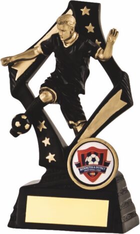 Male Football Figurine- Black/Gold-130mm