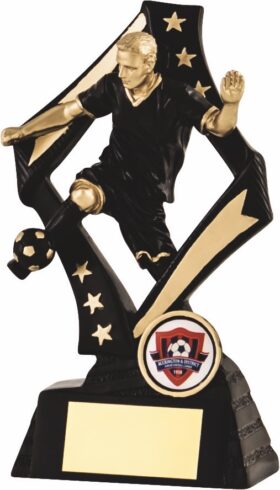 Male Football Figurine- Black/Gold-170mm