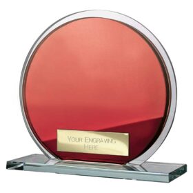 Seismic Multisport Circle Mirror Glass Red & Silver 105mm (8mm Thick)