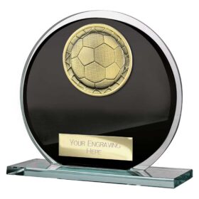 Seismic Superstar Football Circle Plaque Black & Silver 105mm