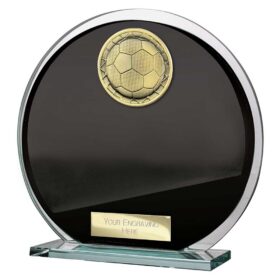Seismic Superstar Football Circle Plaque Black & Silver 145mm