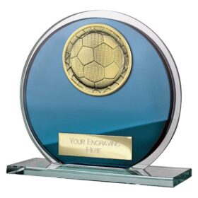 Seismic Superstar Football Circle Plaque Blue & Silver 105mm