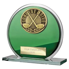Seismic Golf Longest Drive Plaque Green & Silver 105mm