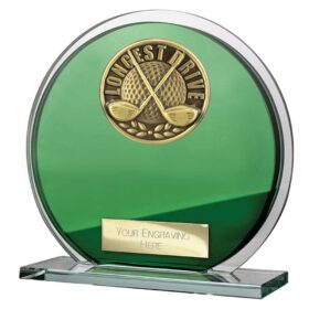 Seismic Golf Longest Drive Plaque Green & Silver 125mm
