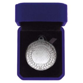 Aviator Golf Medal & Box Antique Silver 50mm