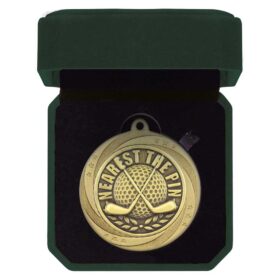 Superstar Nearest the Pin Medal & Box Gold 60mm