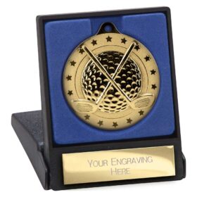 Cascade Stars Golf Medal & Box Gold 50mm