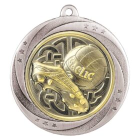 Superstar Gaelic Football Medal Silver 60mm
