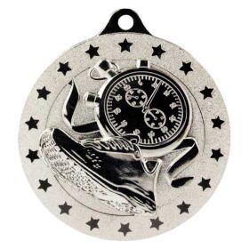Cascade Stars Running Athletics Medal Silver 50mm