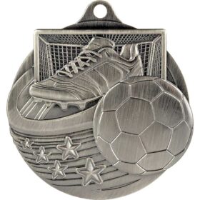 Power Strike Football Medal Antique Silver 70mm