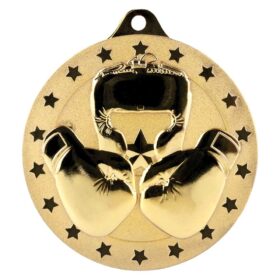 Cascade Stars Boxing Medal Gold 70mm