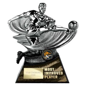 Power Strike Football Most Improved Gunmetal & Black 180mm