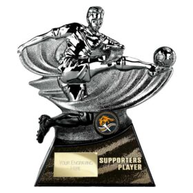 Power Strike Football Supporter Player Gunmetal & Black 200mm